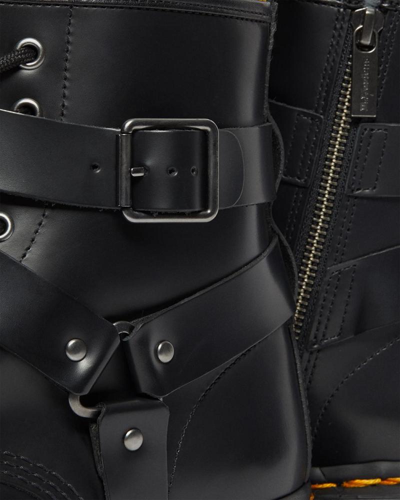 Dr Martens Cristofor Leren Harness Veterlaarzen Heren Zwart | NL 269RVD